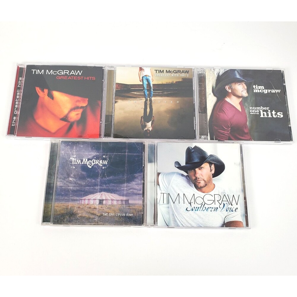 Lot Of 5 Tim McGraw Country CDs Greatest Hits 1 & 2 Southern Voice #1 Hits